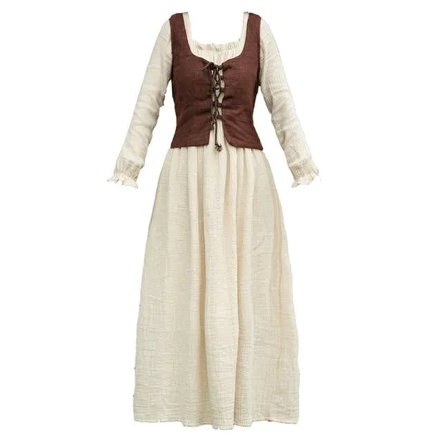 2-Pieces Medieval Peasant Dress | Mandala