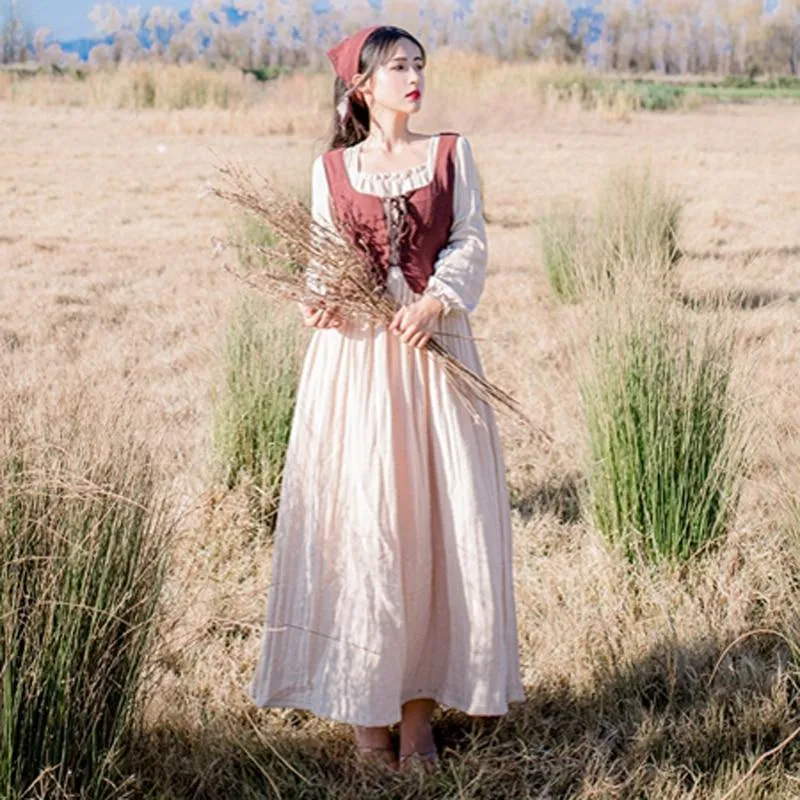 2-Pieces Medieval Peasant Dress | Mandala