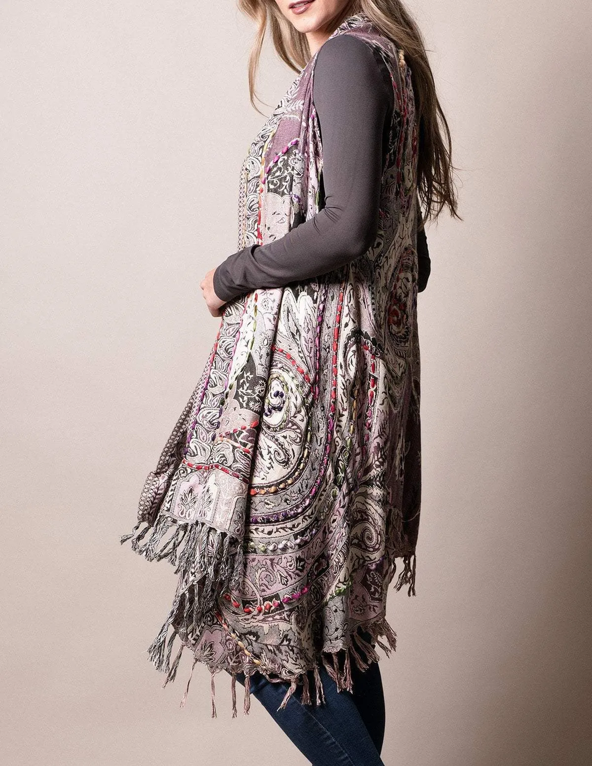 3-in-1 Jaipur Wrap - Heather