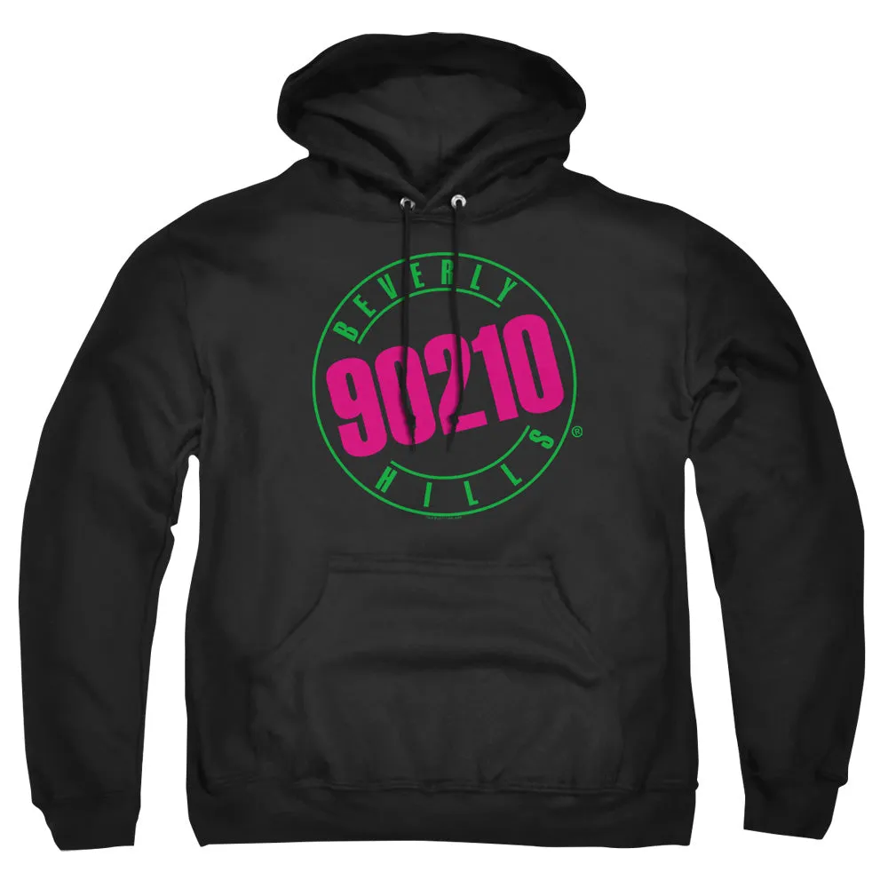 90210 Neon Mens Hoodie Black