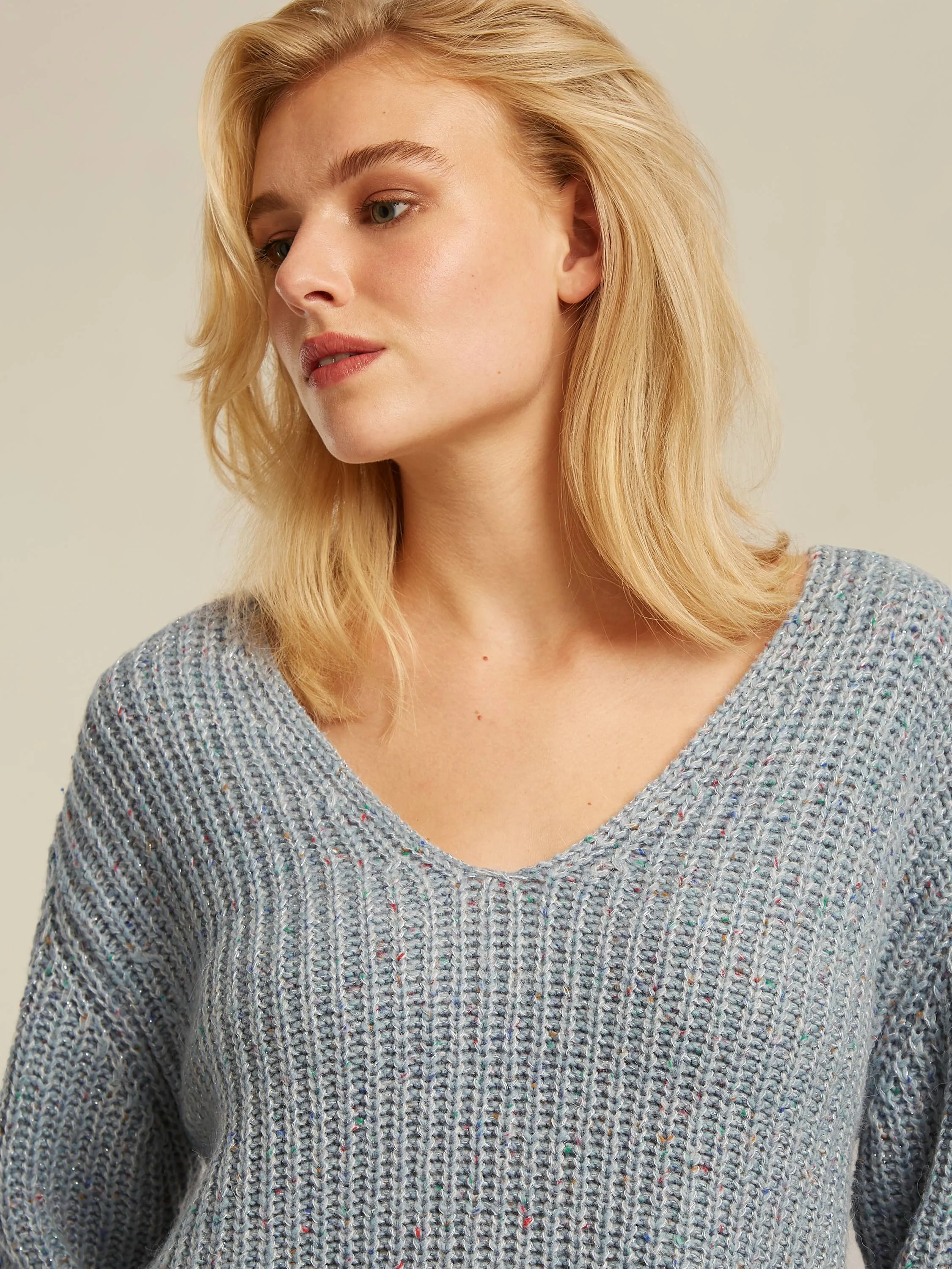 Alice pullover - Stormy sea lurex