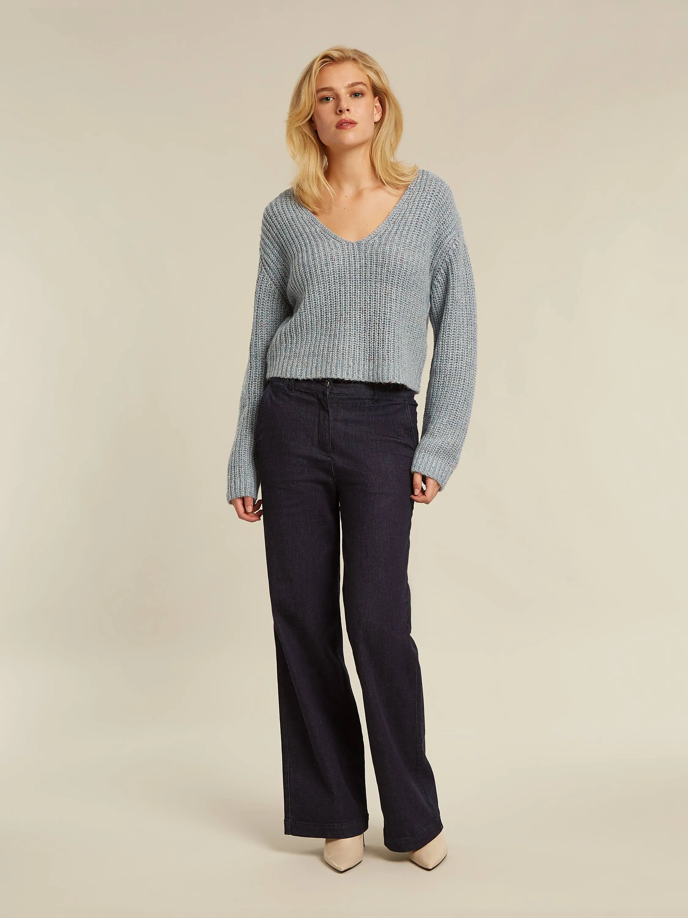 Alice pullover - Stormy sea lurex