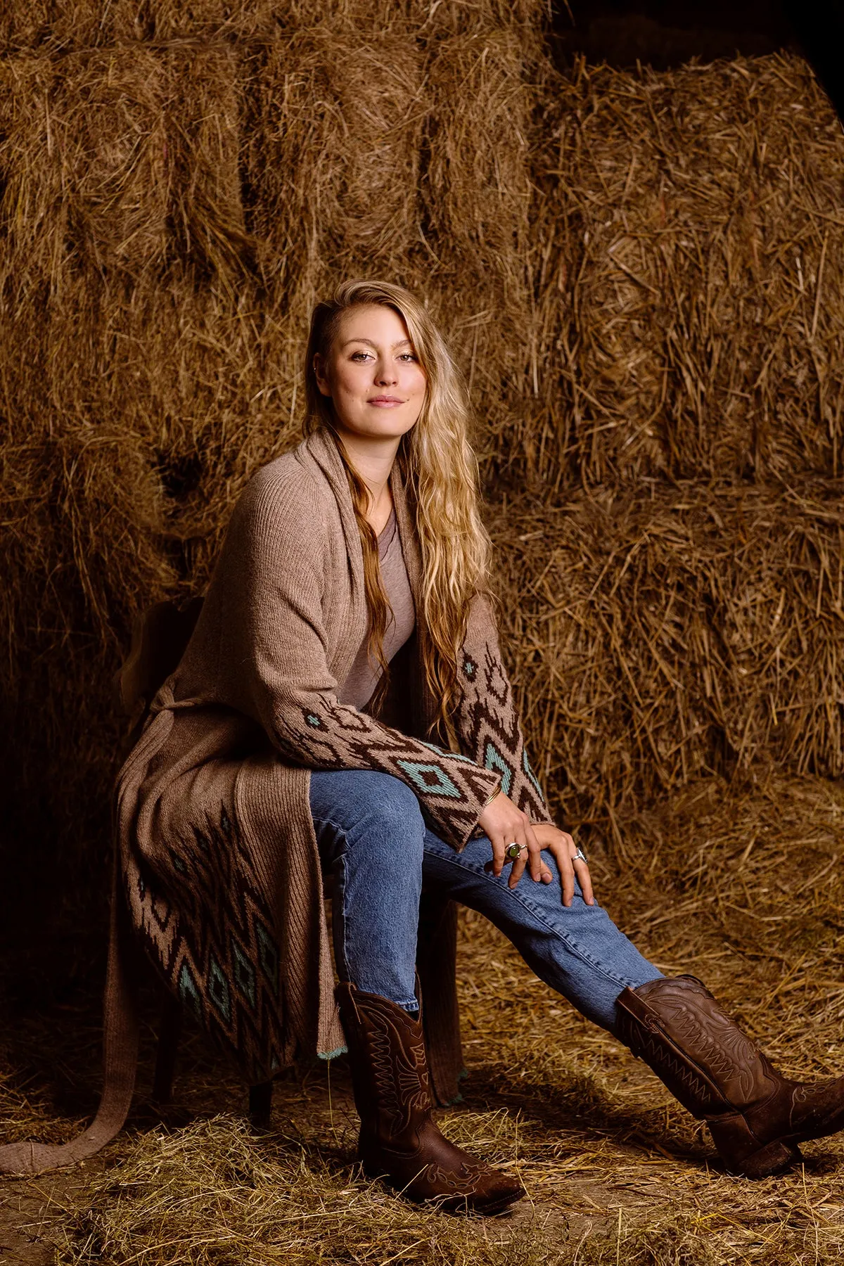Alpaca Coatigan in Eagle - In Stock Sale