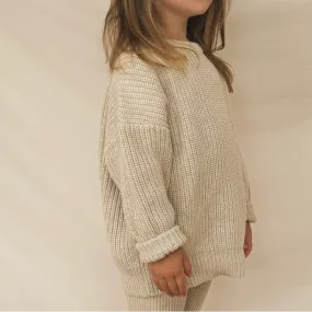 Aspen Chunky Knit Oversized Jumper (Wheat)