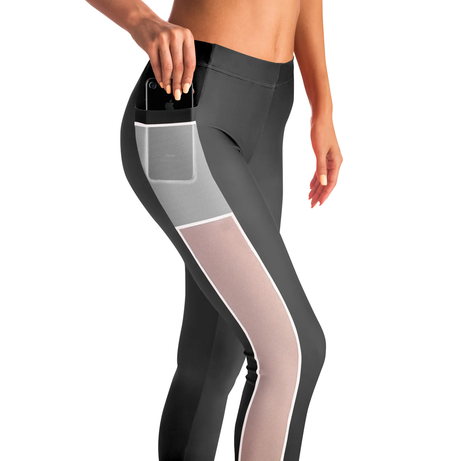 Athletic Apparatus Grey 1 WL V1 Mesh Pocket Legging