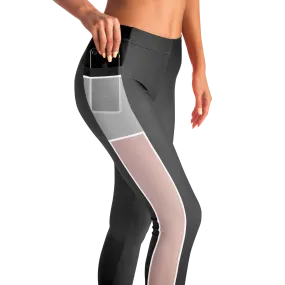 Athletic Apparatus Grey 1 WL V1 Mesh Pocket Legging