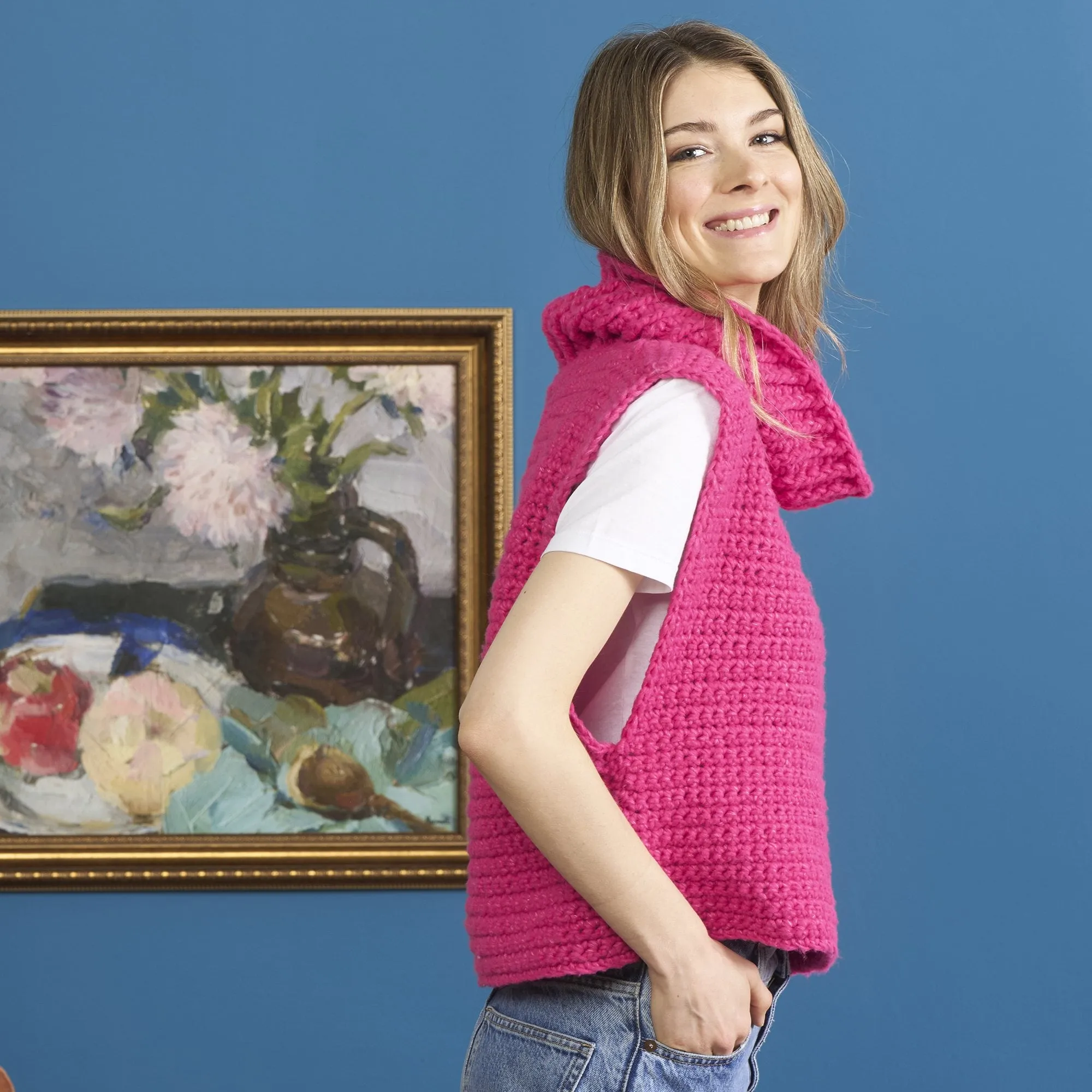 Bernat The Future is Now Crochet Scarf Vest