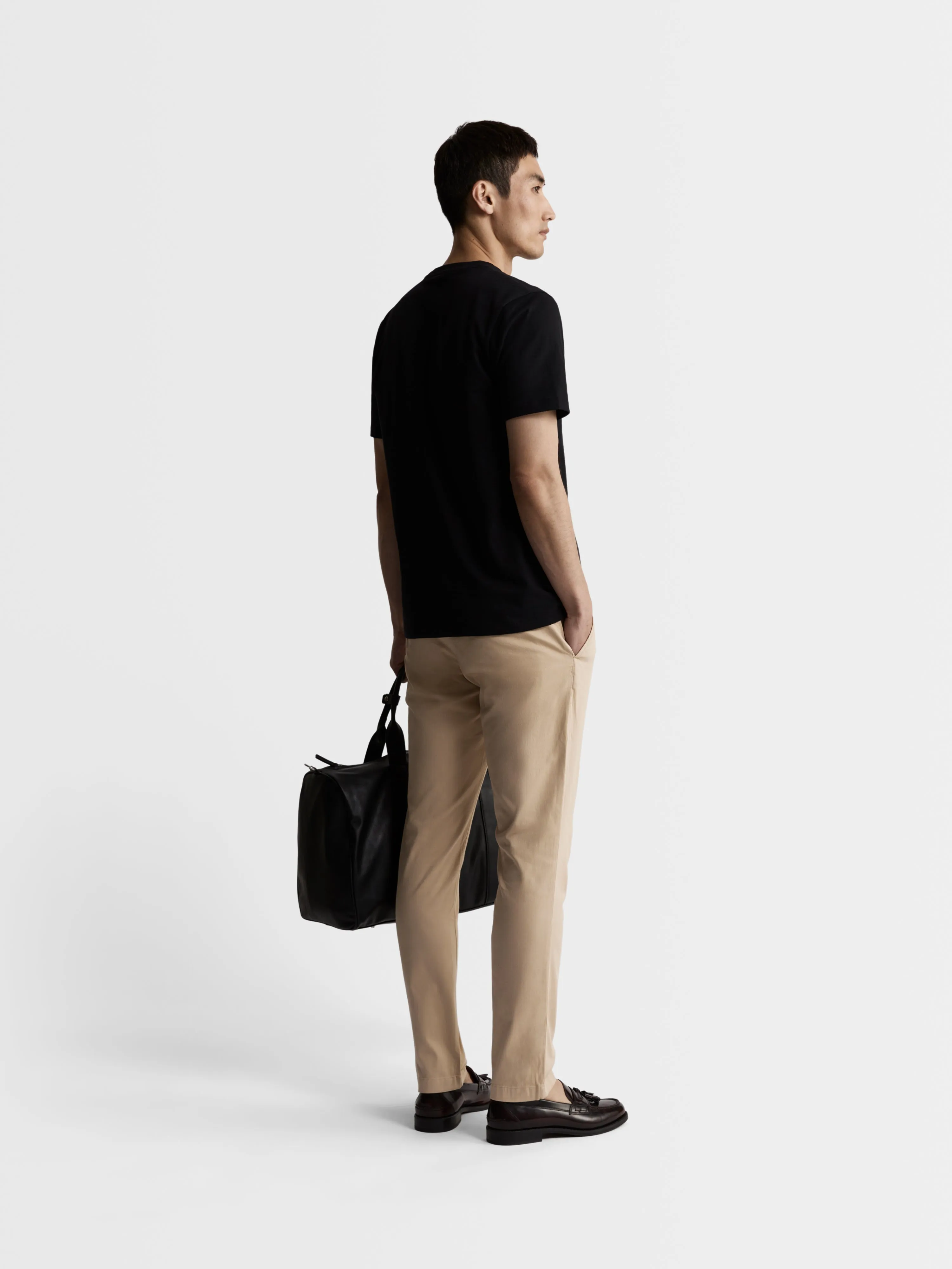Black Organic Cotton Crew Neck T-Shirt