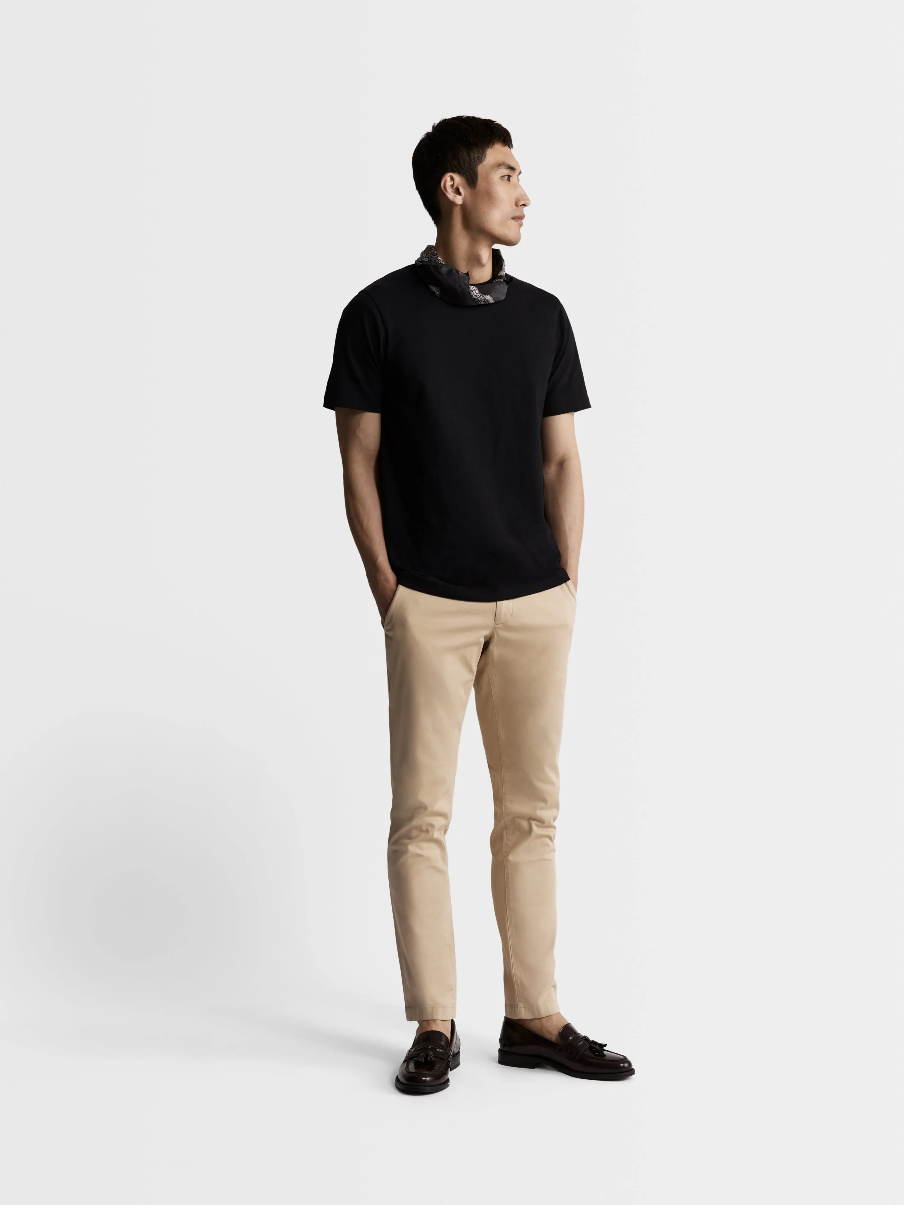 Black Organic Cotton Crew Neck T-Shirt