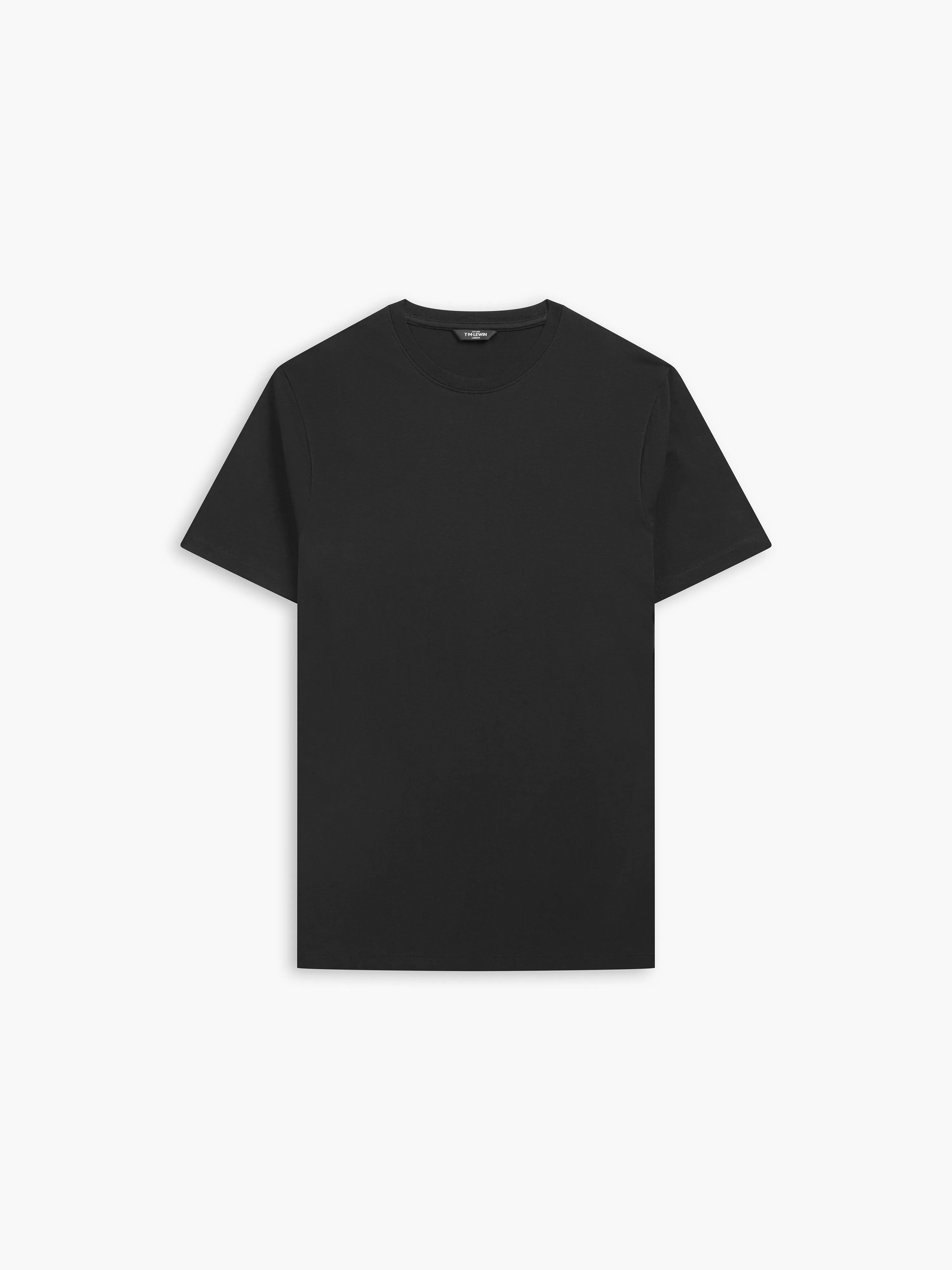 Black Organic Cotton Crew Neck T-Shirt