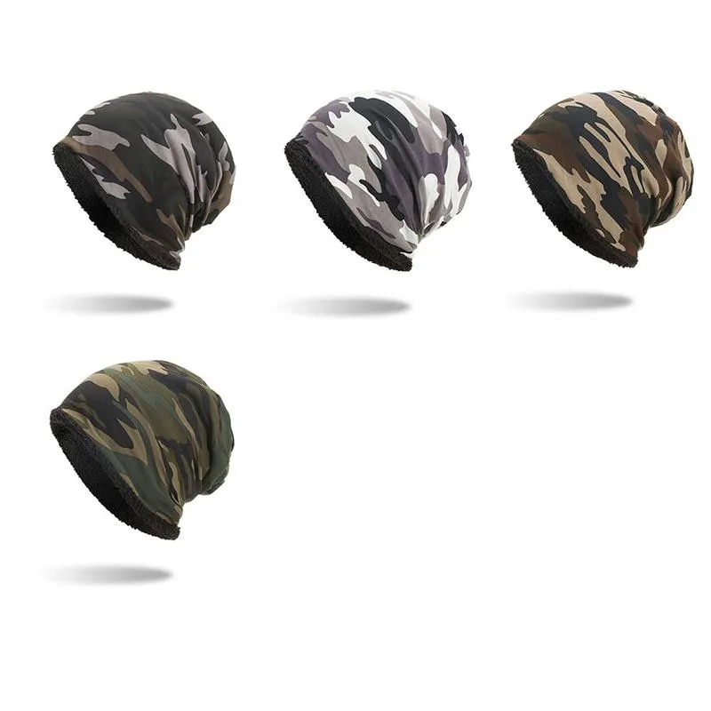 Camouflage Plus Fleece Warm Pullover Hat 57010455YM