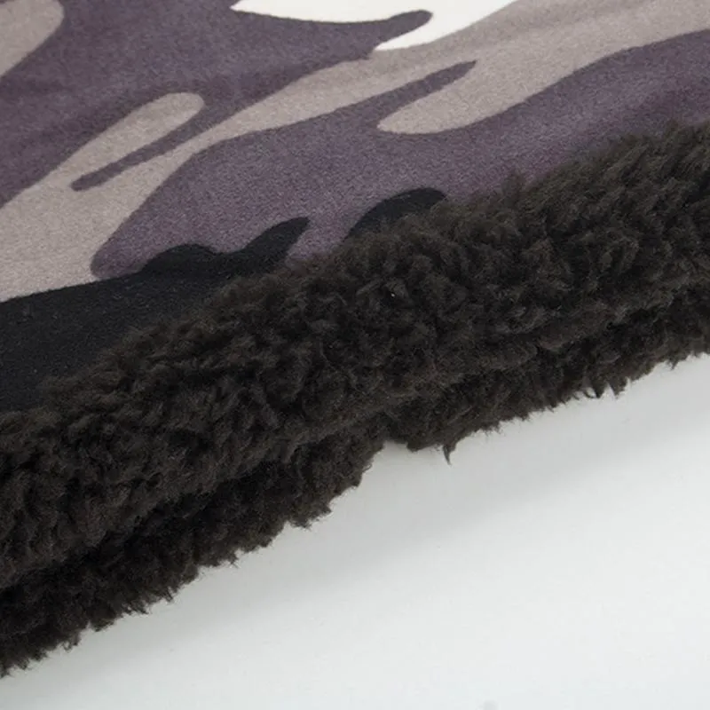 Camouflage Plus Fleece Warm Pullover Hat 57010455YM