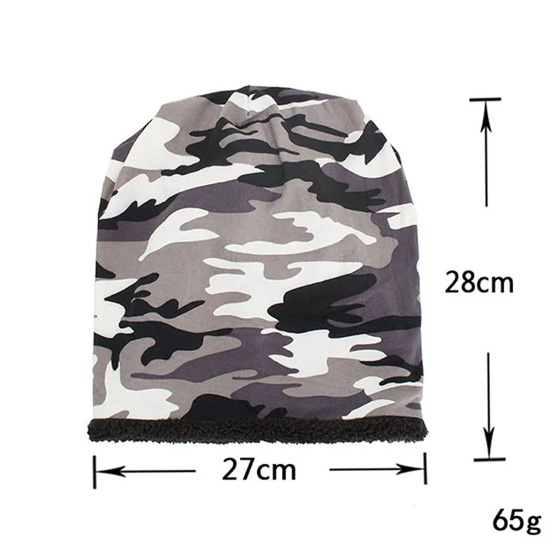 Camouflage Plus Fleece Warm Pullover Hat 57010455YM