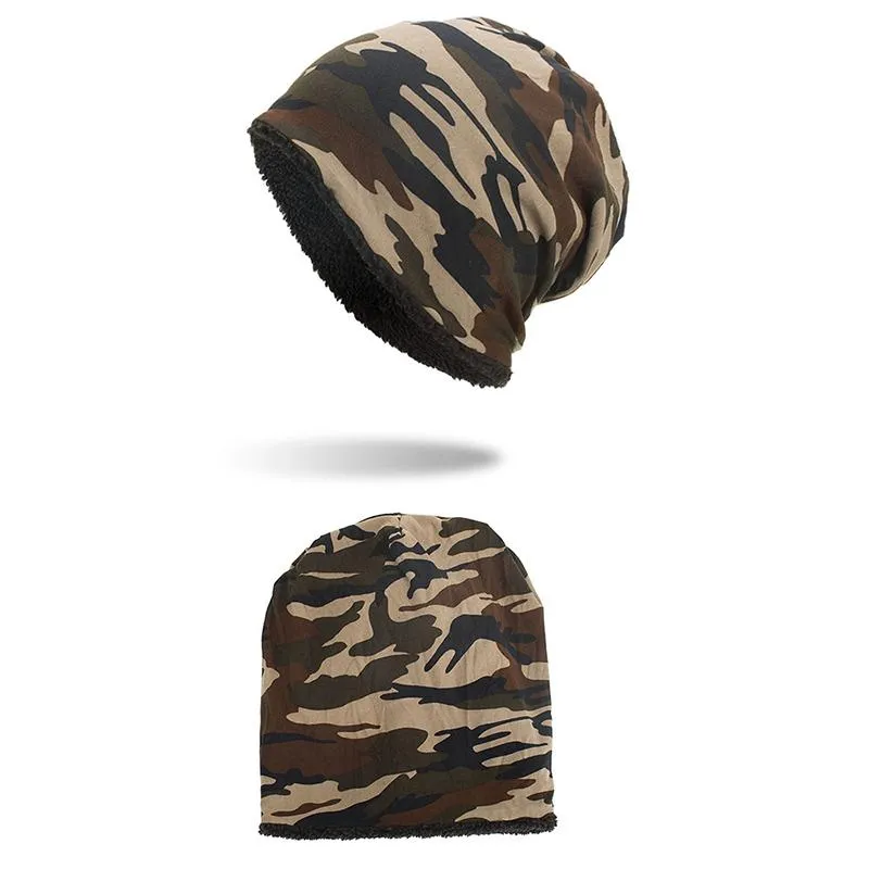 Camouflage Plus Fleece Warm Pullover Hat 57010455YM