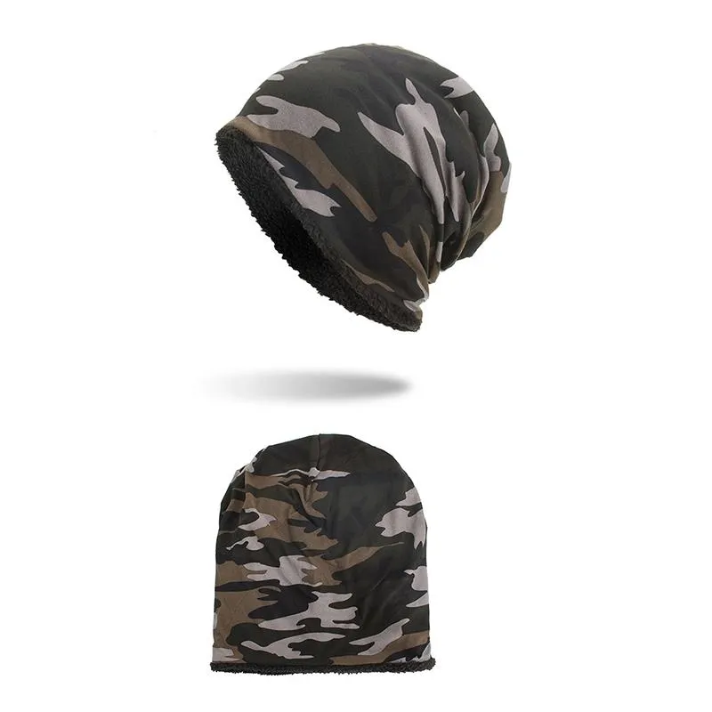 Camouflage Plus Fleece Warm Pullover Hat 57010455YM