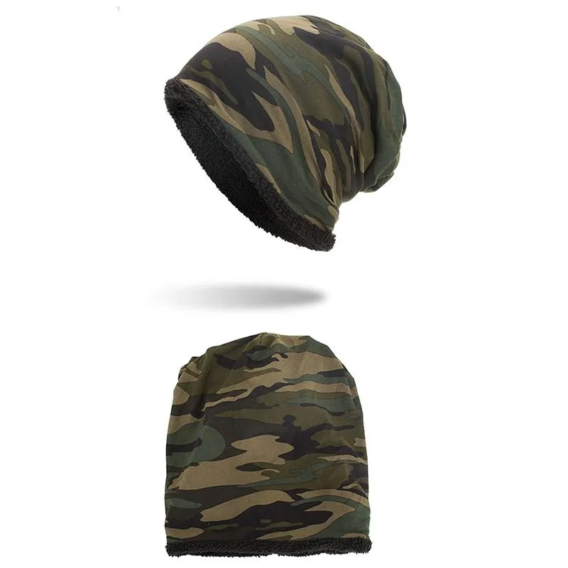 Camouflage Plus Fleece Warm Pullover Hat 57010455YM