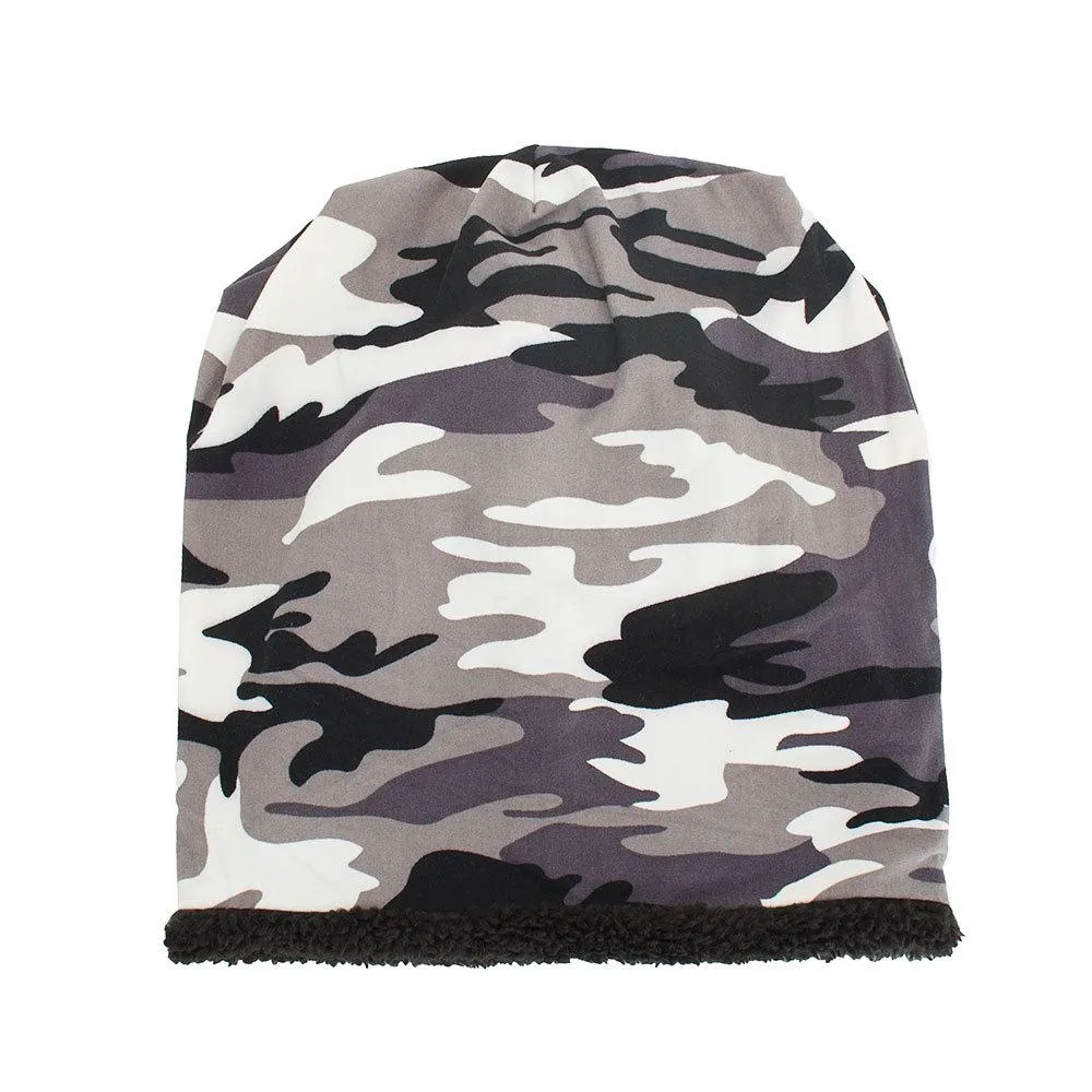 Camouflage Plus Fleece Warm Pullover Hat 57010455YM