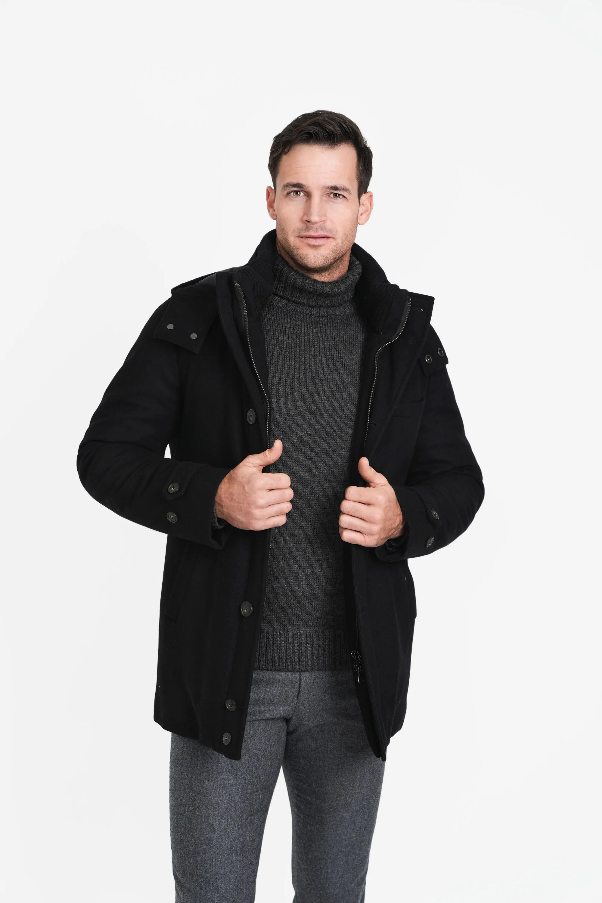 City Active Hooded Parka, Black
