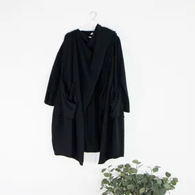Cotton parka-style jacket with versatile scarf/hood