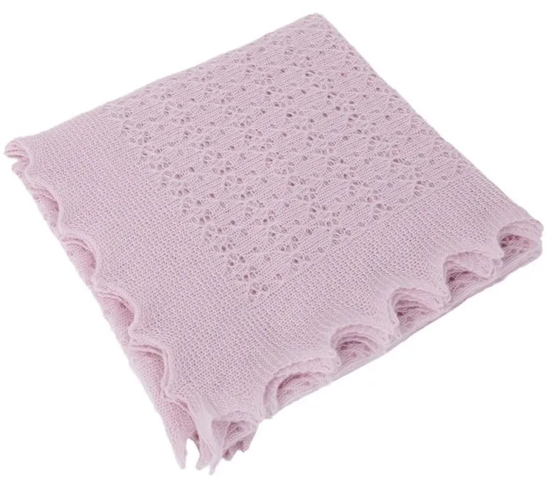 Cozy Cashmere Baby Shawl- Pink