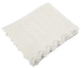 Cozy Cashmere Baby Shawl- White