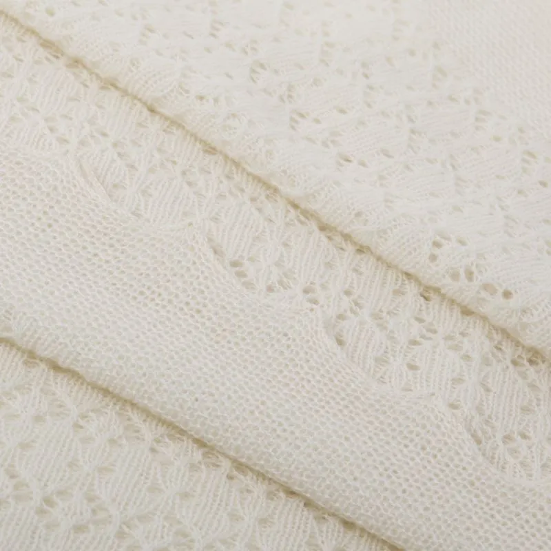 Cozy Cashmere Baby Shawl- White