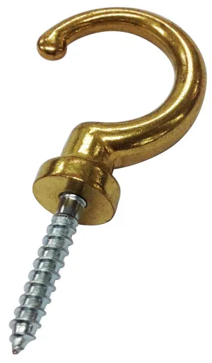 CUP HOOKS BRASS SCREW IN CUP HOOKS BRASS SCREW IN