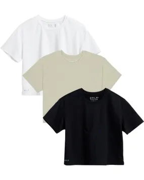 Essential Cropped Crew - Custom 3 Pack