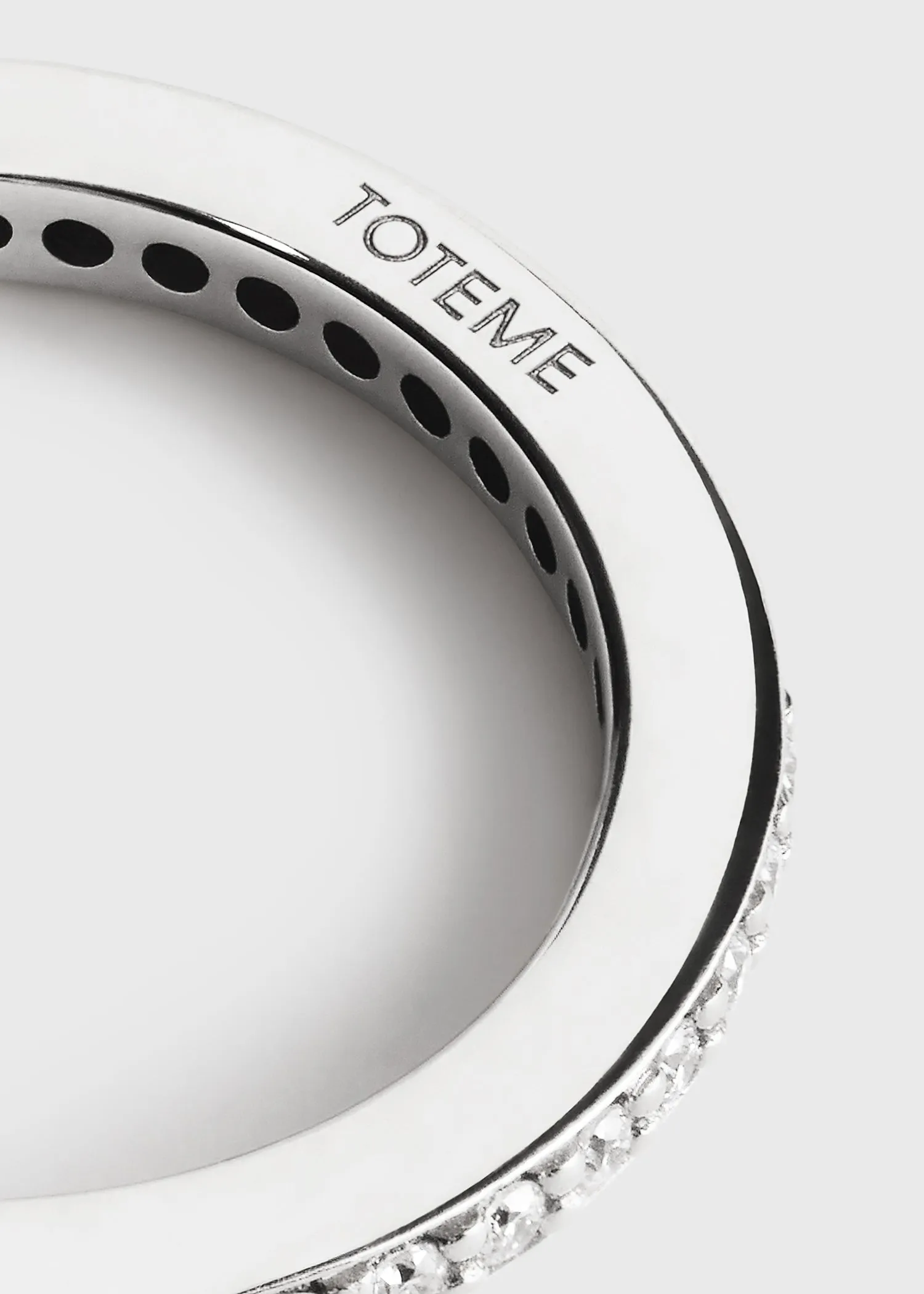 Eternity diamond midi ring 18Kt white gold