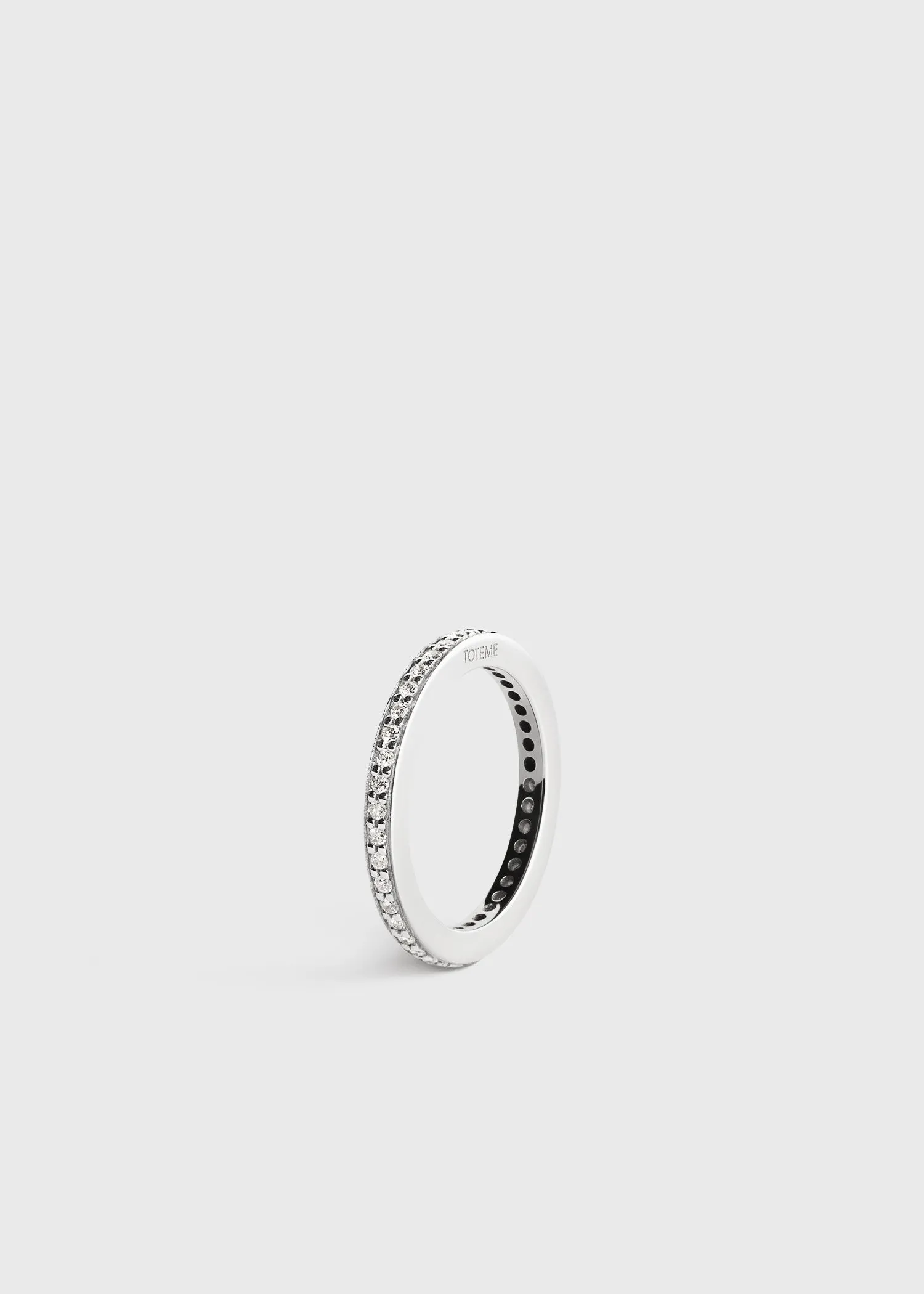 Eternity diamond midi ring 18Kt white gold
