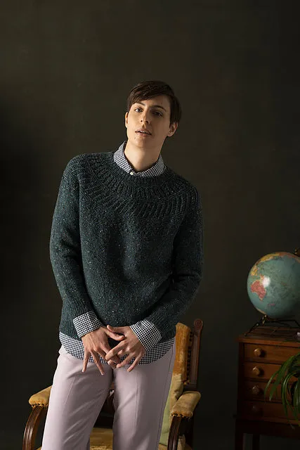 Eyre Sweater Kit, Kelbourne Woolens Cricket