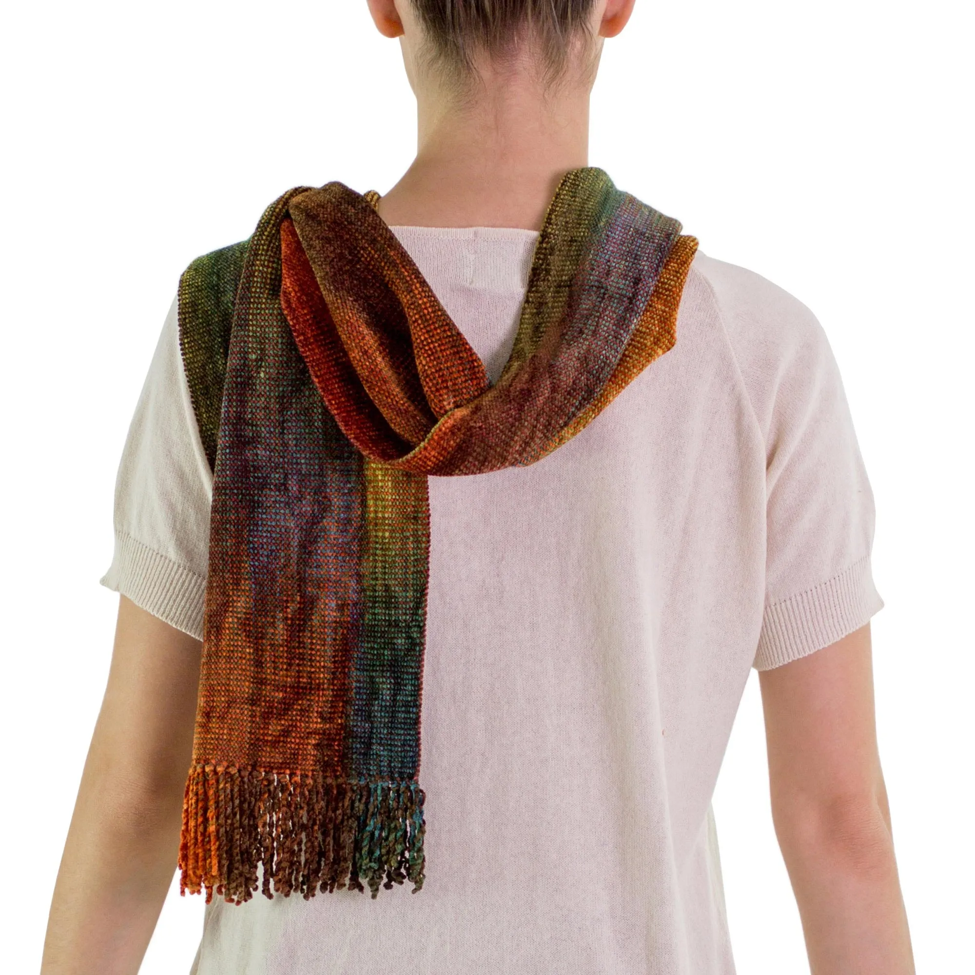 Fair Trade Rayon Chenille Scarf - Summer Dreamer | NOVICA