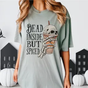 Halloween Comfort Colors® T-Shirt, Dead Inside But Spiced Women's Vintage Design Tee, Retro Inspired T-Shirt