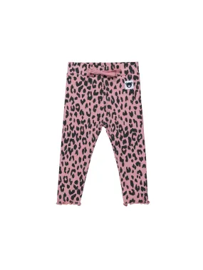 Huxbaby Dusty Rose Leopard Rib Leggings