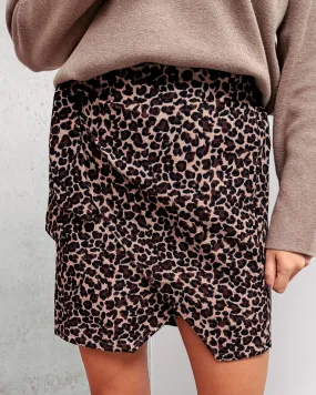 LUNA CORDUROY LEOPARD SKIRT