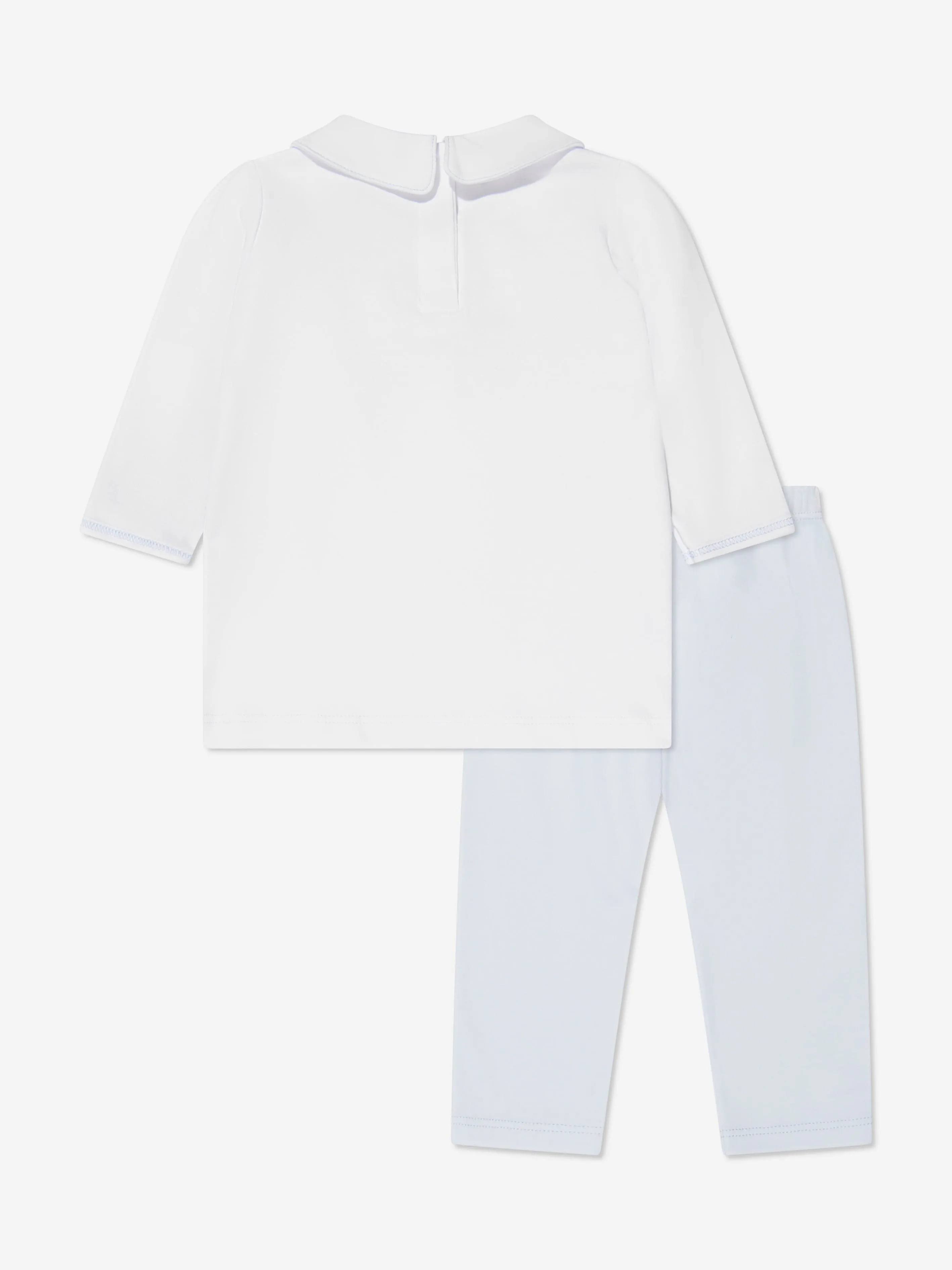 Magnolia Baby Baby Boys Smocked Collared Trouser Set in Blue