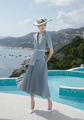 Meliora Steel Grey Skirt Suit