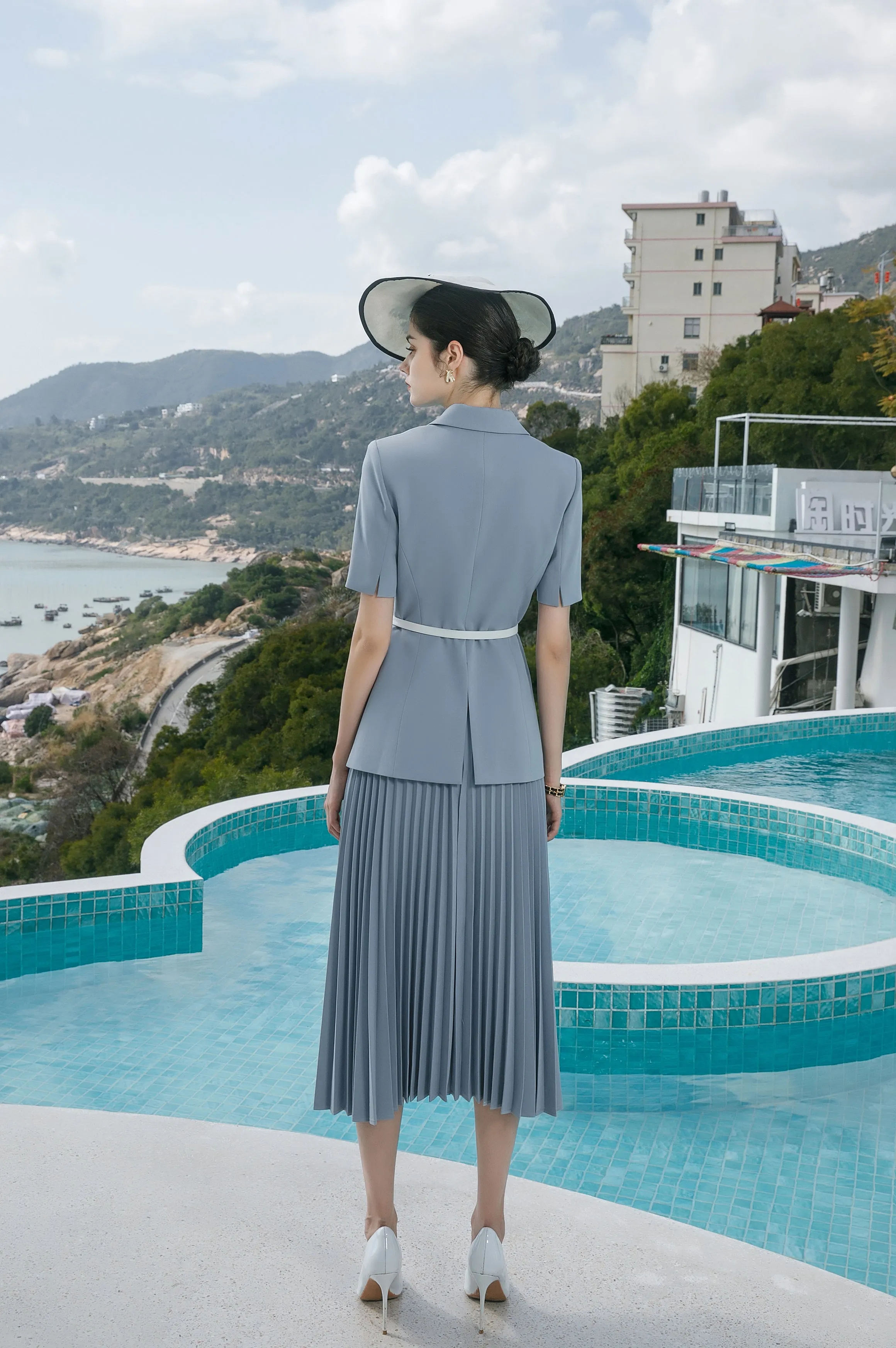 Meliora Steel Grey Skirt Suit