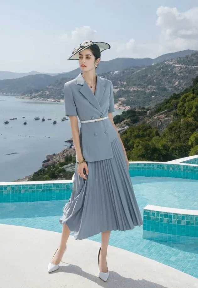 Meliora Steel Grey Skirt Suit
