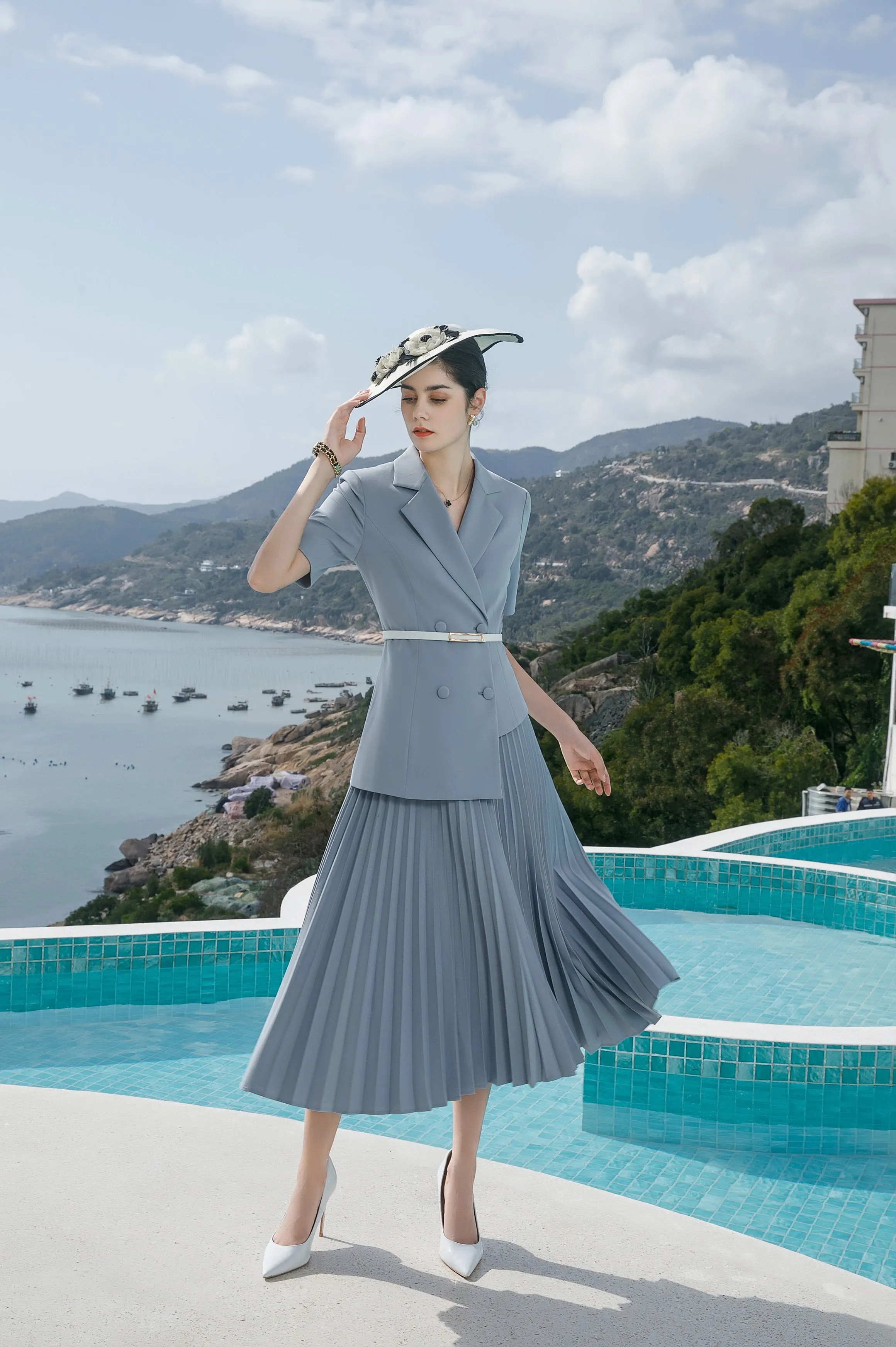 Meliora Steel Grey Skirt Suit