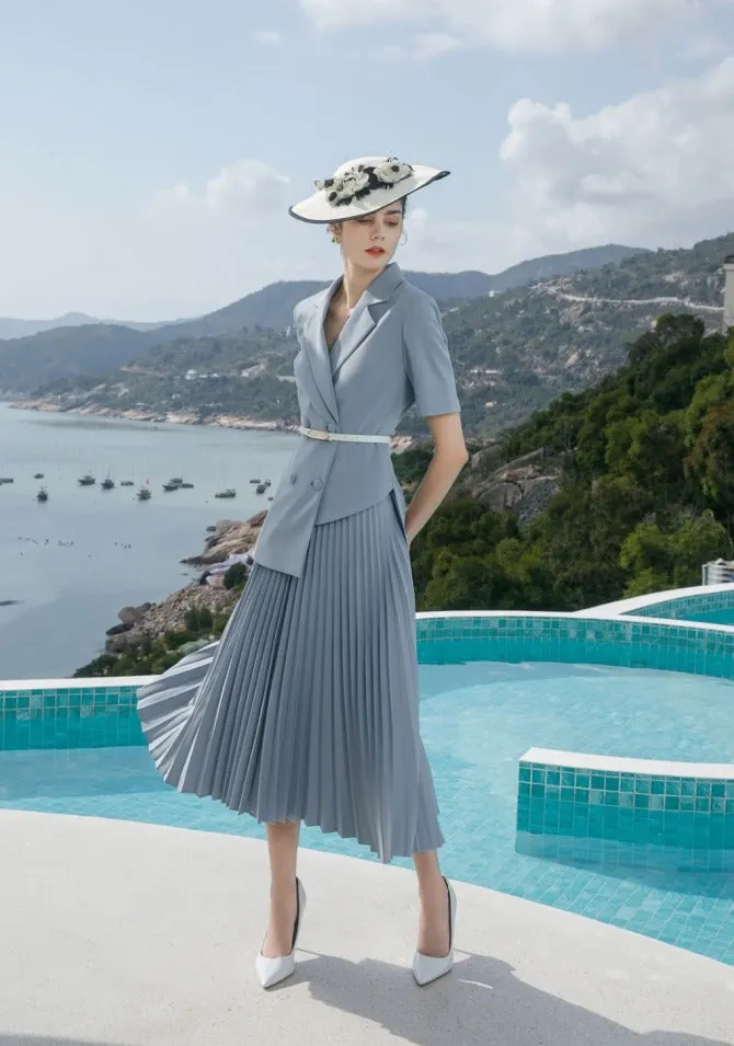 Meliora Steel Grey Skirt Suit