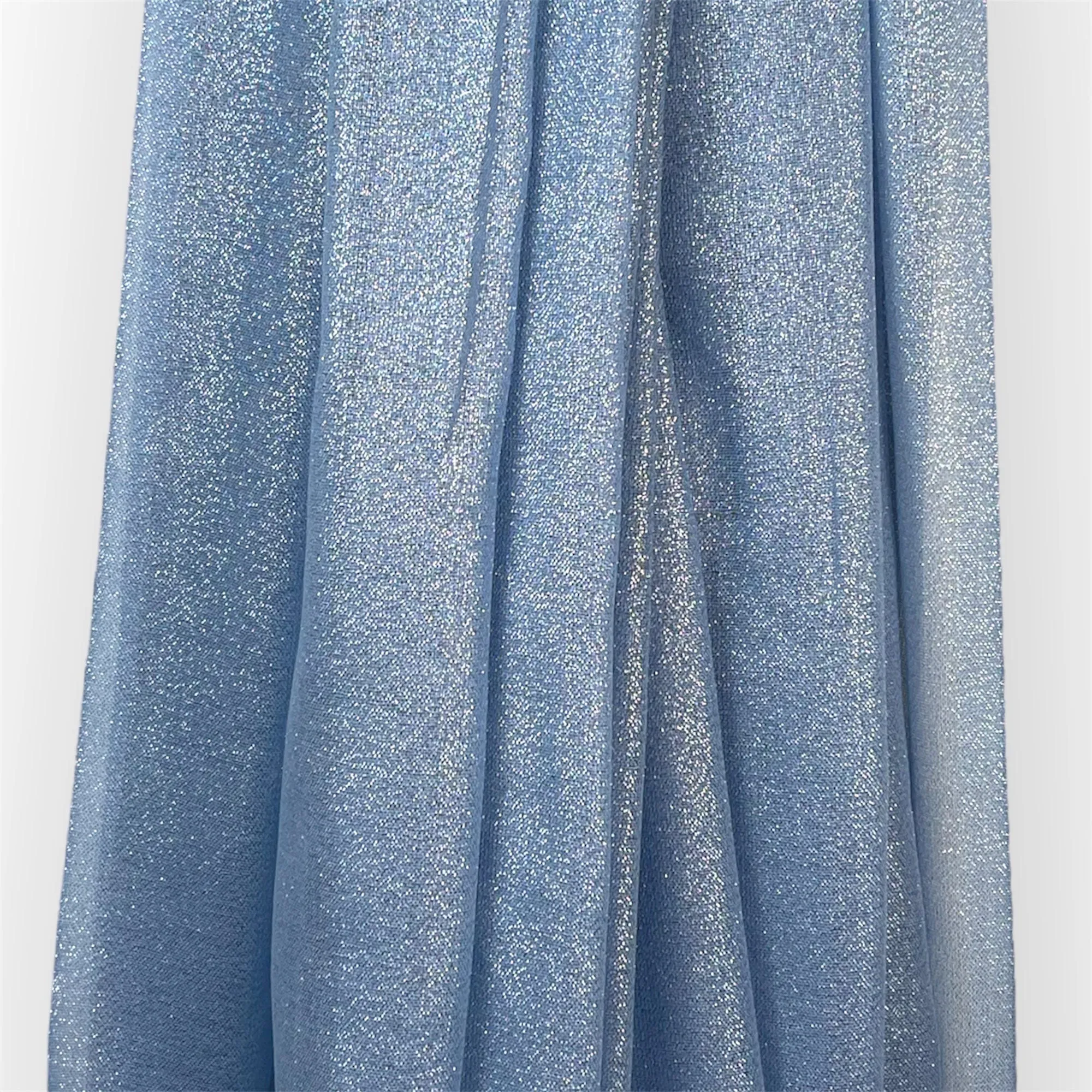 Metallic Scarf - Light Blue Mist - Glamour Shawl