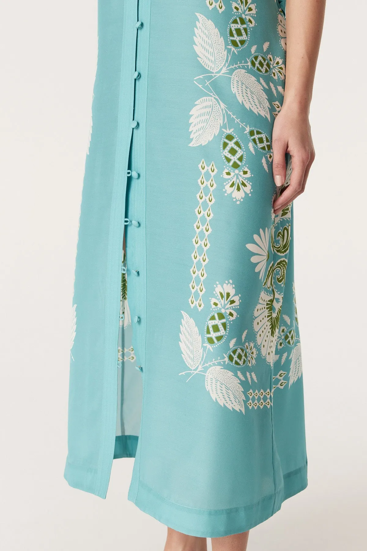 Miami Midi Dress - Scarf Print