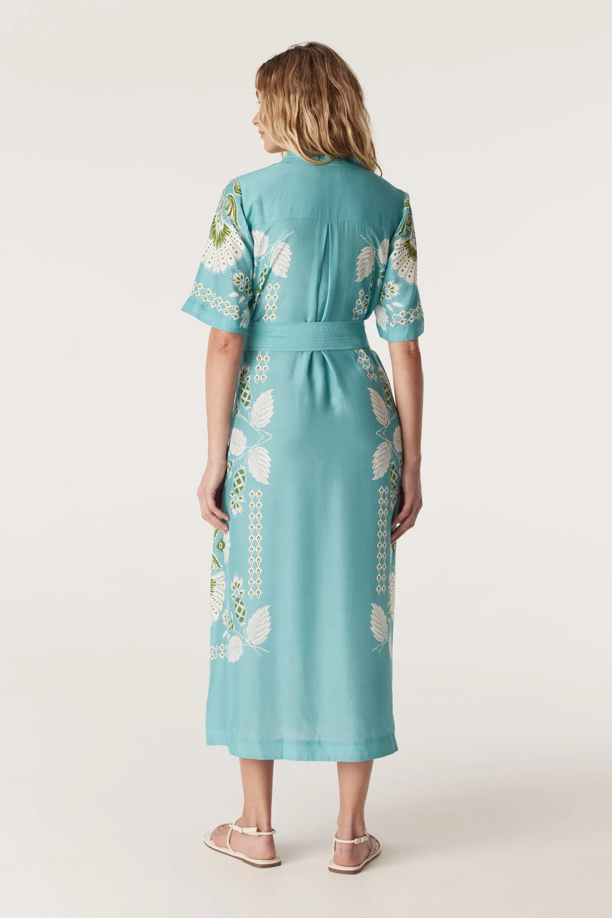 Miami Midi Dress - Scarf Print