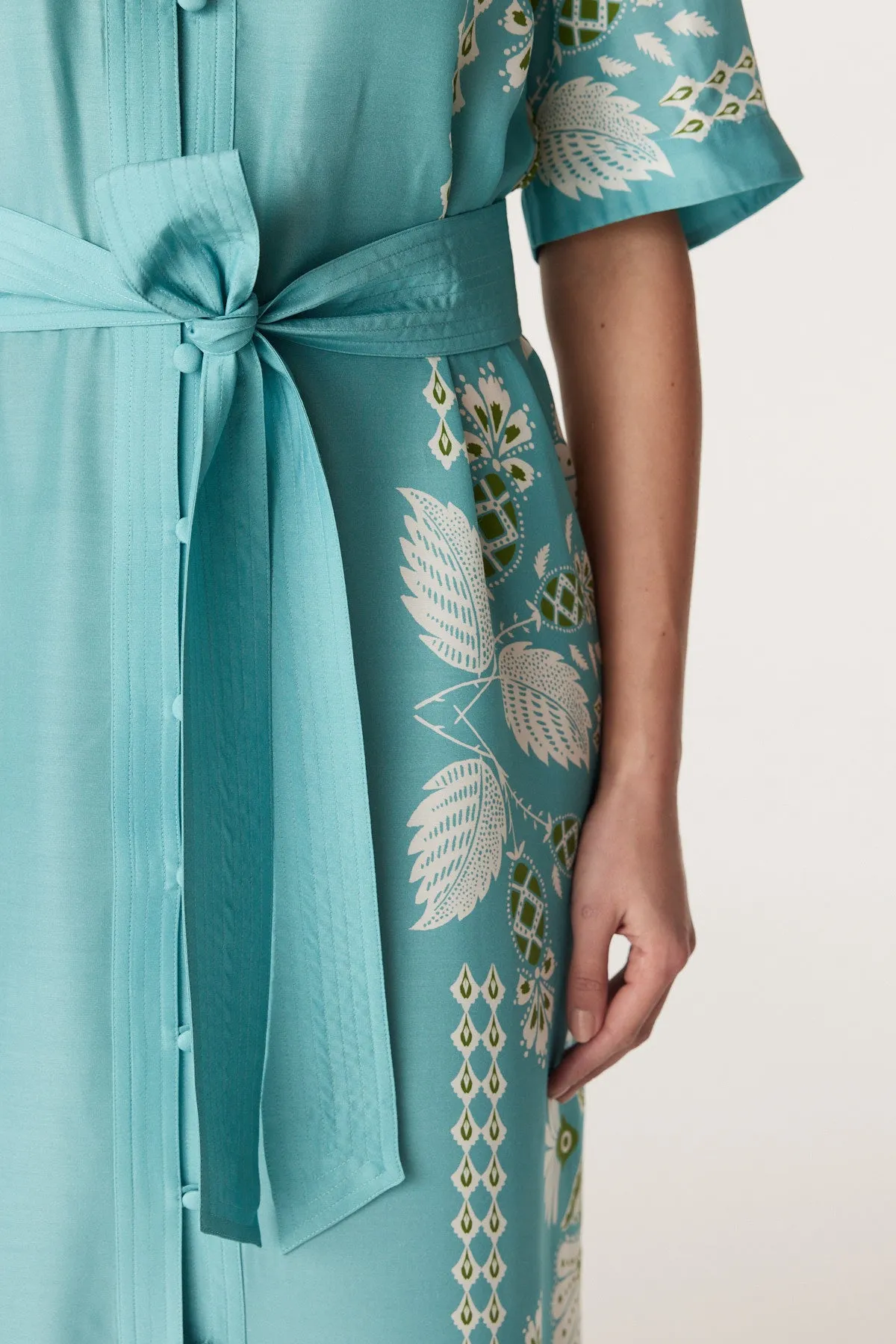 Miami Midi Dress - Scarf Print