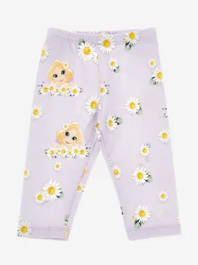 Monnalisa Baby Girls Daisy Leggings in Purple