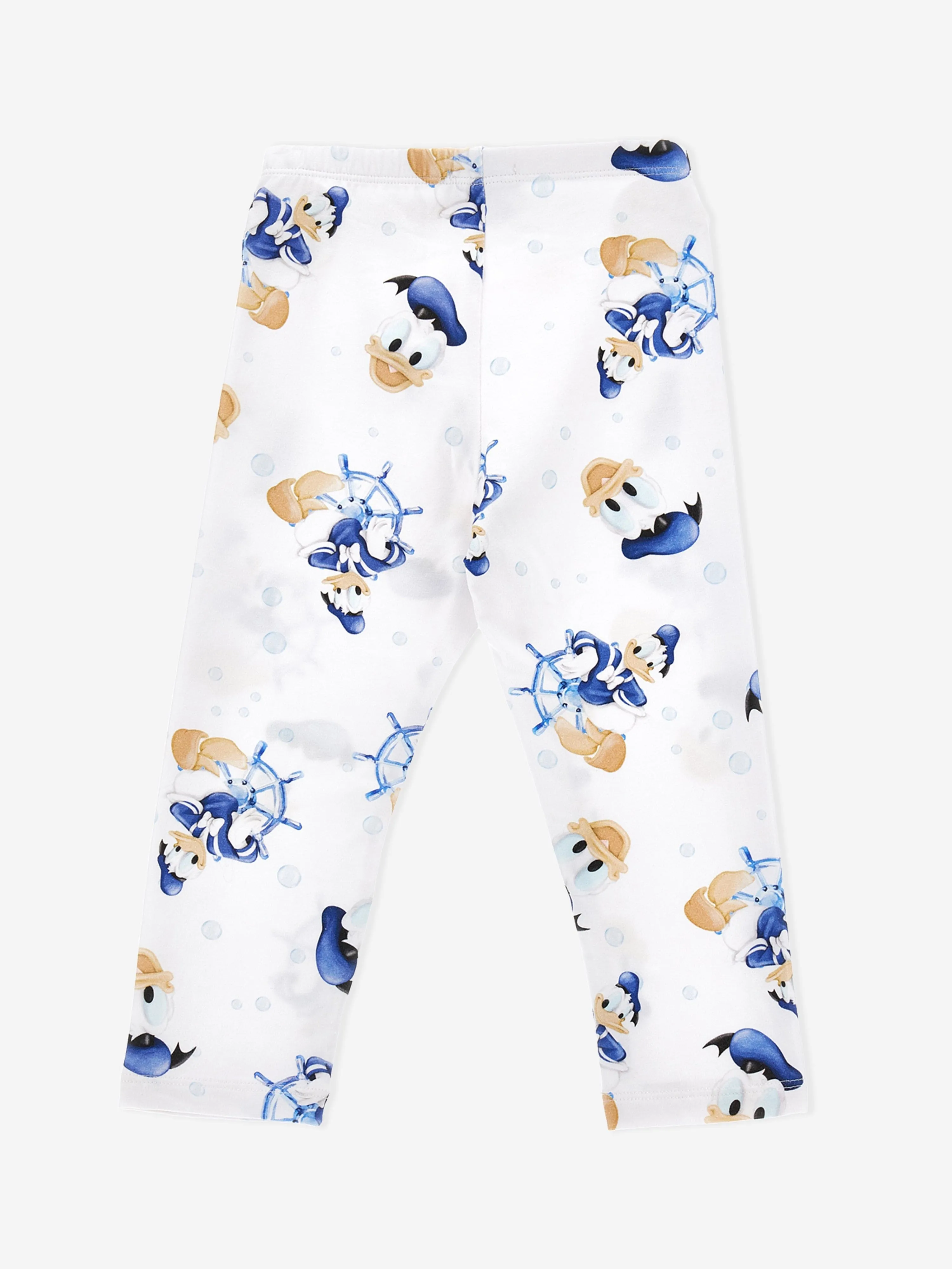 Monnalisa Girls Donald Duck Leggings in White