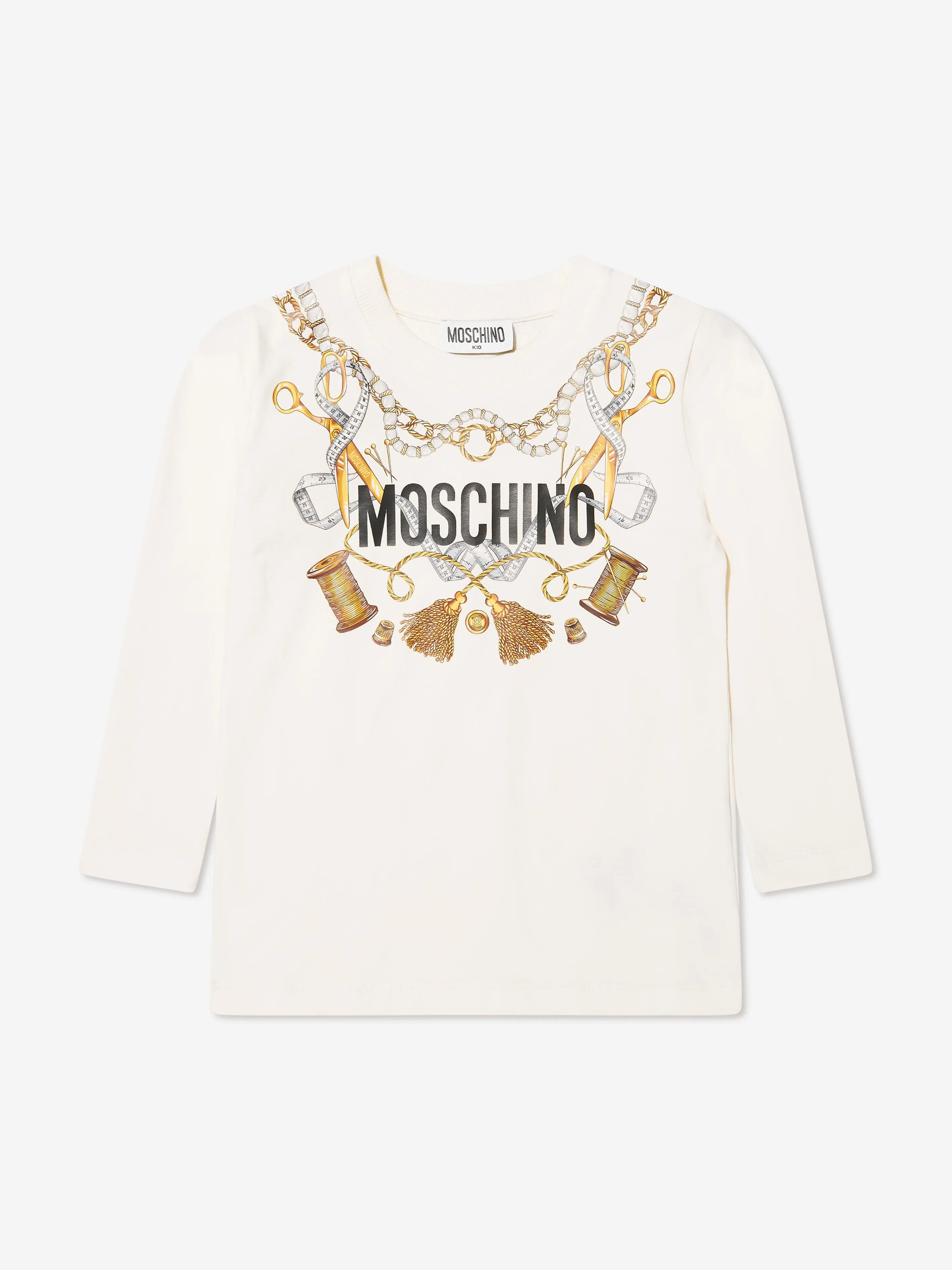 Moschino Girls T-Shirt And Leggings Set in Ivory