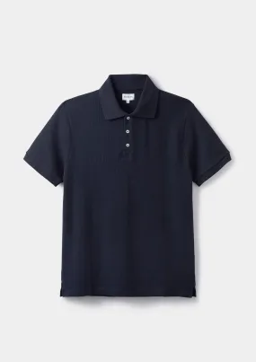Navy Cotton Polo Shirt