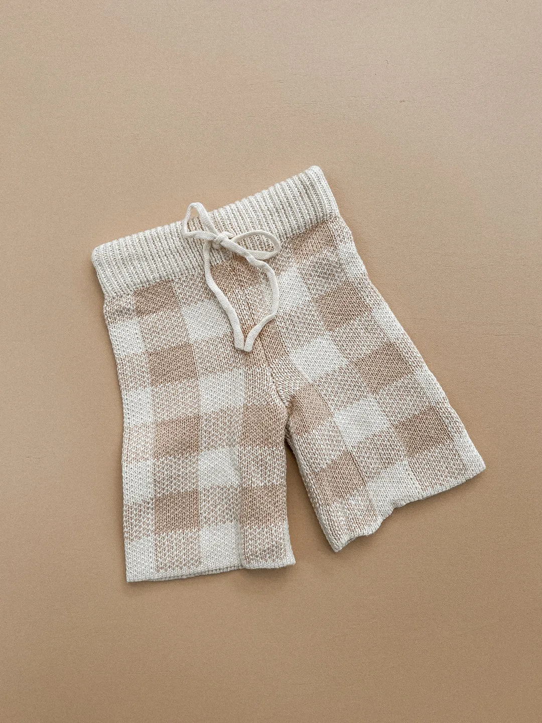 Organic Knit PANTS | Gingham
